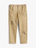 Beige Print Chinos  Boys