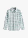 Multi Flag Embroidery Check Shirt  Boys