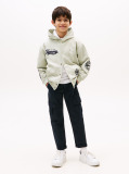 Blue Textured Straight Leg Cargo Trousers  Boys