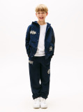 Blue Varsity Embroidery Regular Joggers  Boys