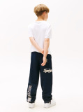 Blue Varsity Embroidery Regular Joggers  Boys