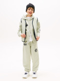 Green Varsity Embroidery Regular Joggers  Boys