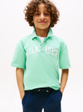 Green Mixed Logo Regular Fit Polo Shirt  Boys