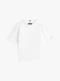 Άσπρο T-Shirt Με Tonal Κεντητή Σημαία  Αγόρια