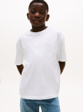 Άσπρο T-Shirt Με Tonal Κεντητή Σημαία  Αγόρια