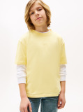 Yellow Tonal Flag Embroidery T-Shirt  Boys