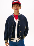 Beige Reversible Back Logo Relaxed Bomber Jacket  Boys