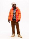Orange Essential Logo Patch Hooded Parka  Boys