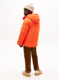 Orange Essential Logo Patch Hooded Parka  Boys
