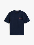 Blue Seasonal Texture Print Short Sleeve Tee  Boys