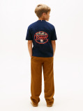 Blue Seasonal Texture Print Short Sleeve Tee  Boys