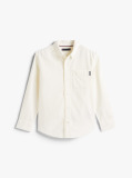 Beige Regular Fit Corduroy Shirt  Boys