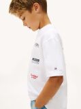 White Back Multi Logo Print Jersey T-Shirt  Boys