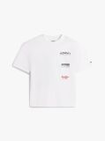 White Back Multi Logo Print Jersey T-Shirt  Boys