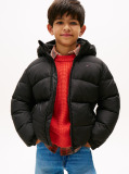 Black Essential Down Puffer Jacket  Boys