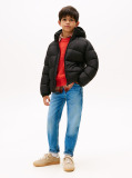 Black Essential Down Puffer Jacket  Boys