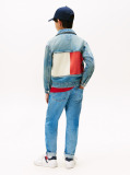 Blue Back Flag Logo Denim Trucker Jacket  Boys