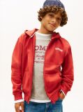 Red Textured Back Logo Zip-Thru Hoody  Boys