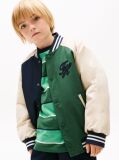 Multi Logo Embroidery Relaxed Raglan Bomber Jacket  Boys