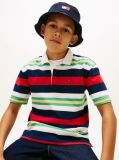 Multi Rugby Stripe Jersey Polo Shirt  Boys
