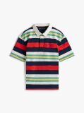 Multi Rugby Stripe Jersey Polo Shirt  Boys