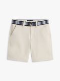 Beige Essential Signature Belt Loose Chino Shorts  Boys