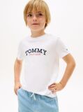 White Logo Crew Neck Jersey T-Shirt  Boys