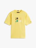 Κίτρινο Βαμβακερό T-Shirt Με 3D Σημαία  Αγόρια