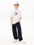 Γκρι Βαμβακερό T-Shirt Με Smiley Λογότυπο  Αγόρια