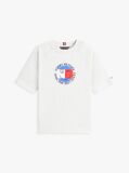 Γκρι Βαμβακερό T-Shirt Με Smiley Λογότυπο  Αγόρια