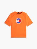 Πορτοκαλί Βαμβακερό T-Shirt Με Smiley Λογότυπο  Αγόρια