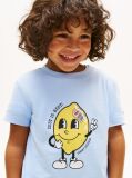 Μπλε Βαμβακερό T-Shirt Με Graphic Σχέδιο  Αγόρια