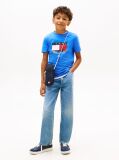 Blue Wavy Flag Jersey Crew Neck T-Shirt  Boys
