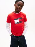 Red Wavy Flag Jersey Crew Neck T-Shirt  Boys