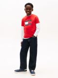 Red Wavy Flag Jersey Crew Neck T-Shirt  Boys