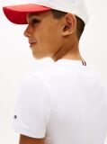 White Wavy Flag Jersey Crew Neck T-Shirt  Boys