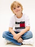 Άσπρο T-Shirt Με Heritage Σημαιάκι  Αγόρια