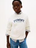 Beige Logo Cable Knit Jumper  Boys