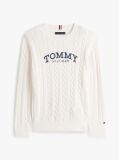 Beige Logo Cable Knit Jumper  Boys