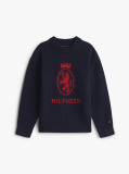 Μπλε TH Crest Intarsia Πουλόβερ Με Κλασική Λαιμόκοψη  Αγόρια