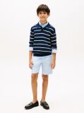 Blue Linen Blend Relaxed Shorts  Boys