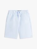 Blue Linen Blend Relaxed Shorts  Boys