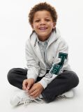 Grey Varsity Logo Appliqué Zip-Thru Hoody  Boys