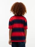 Red Stripe Jersey Crew Neck T-Shirt  Boys
