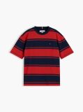 Red Stripe Jersey Crew Neck T-Shirt  Boys