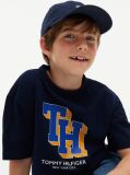 Μπλε Βαμβακερό T-Shirt Με Varsity Λογότυπο  Αγόρια