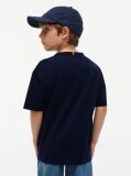 Μπλε Βαμβακερό T-Shirt Με Varsity Λογότυπο  Αγόρια