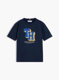 Μπλε Βαμβακερό T-Shirt Με Varsity Λογότυπο  Αγόρια