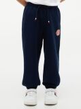 Blue Logo Wide Leg Cuffed Joggers  Boys