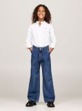 Blue Wide Leg Front Pleat Jeans  Girls